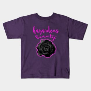 black  flower Kids T-Shirt